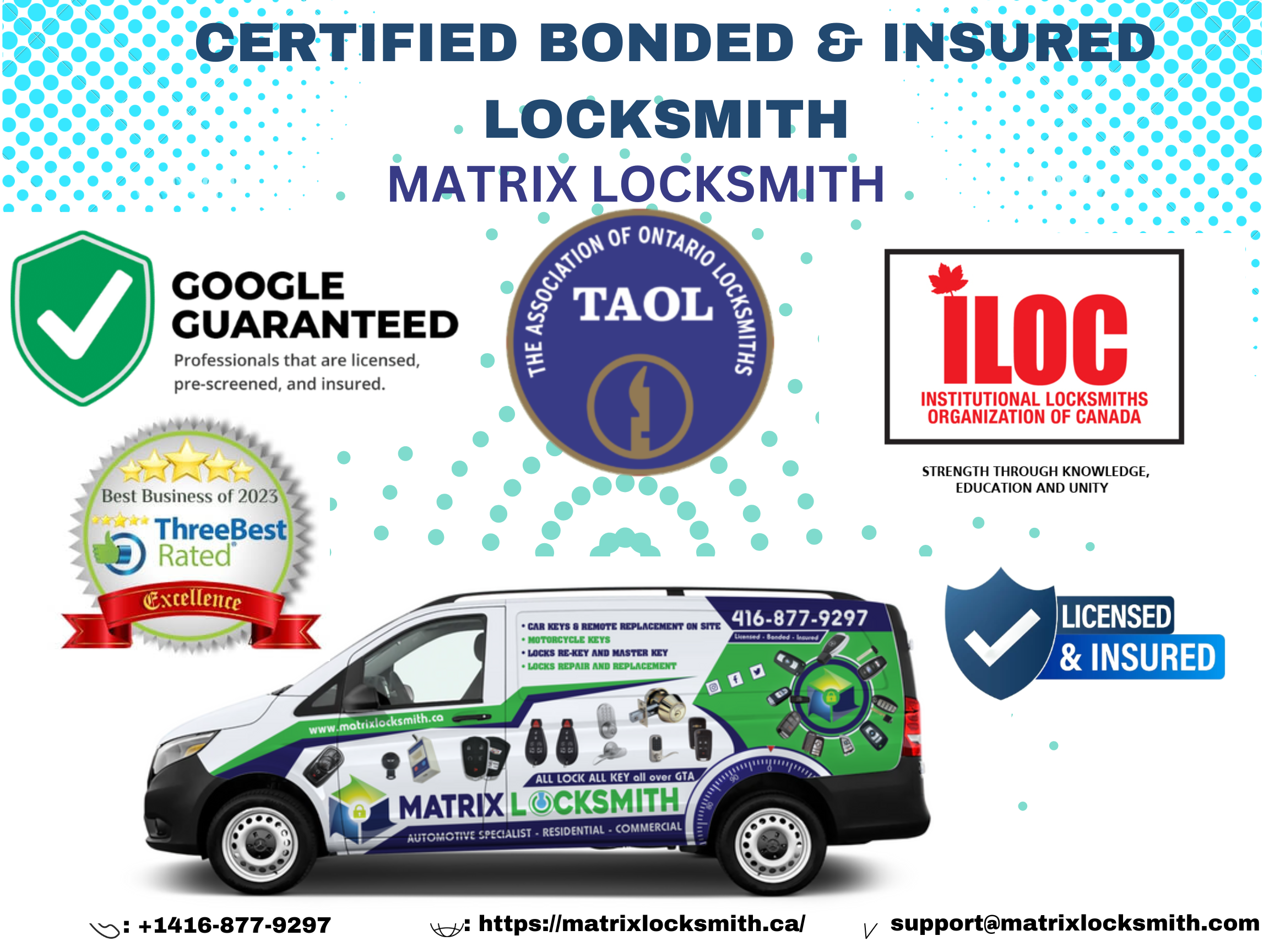 Licensed Bonded and Insured MATRIX Locksmith Toronto