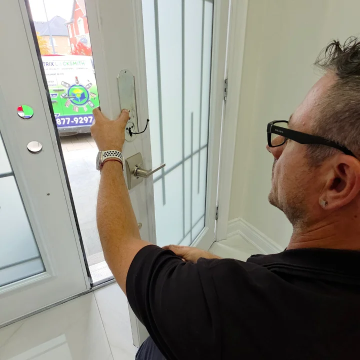 door lock installation by Matrix Locksmith