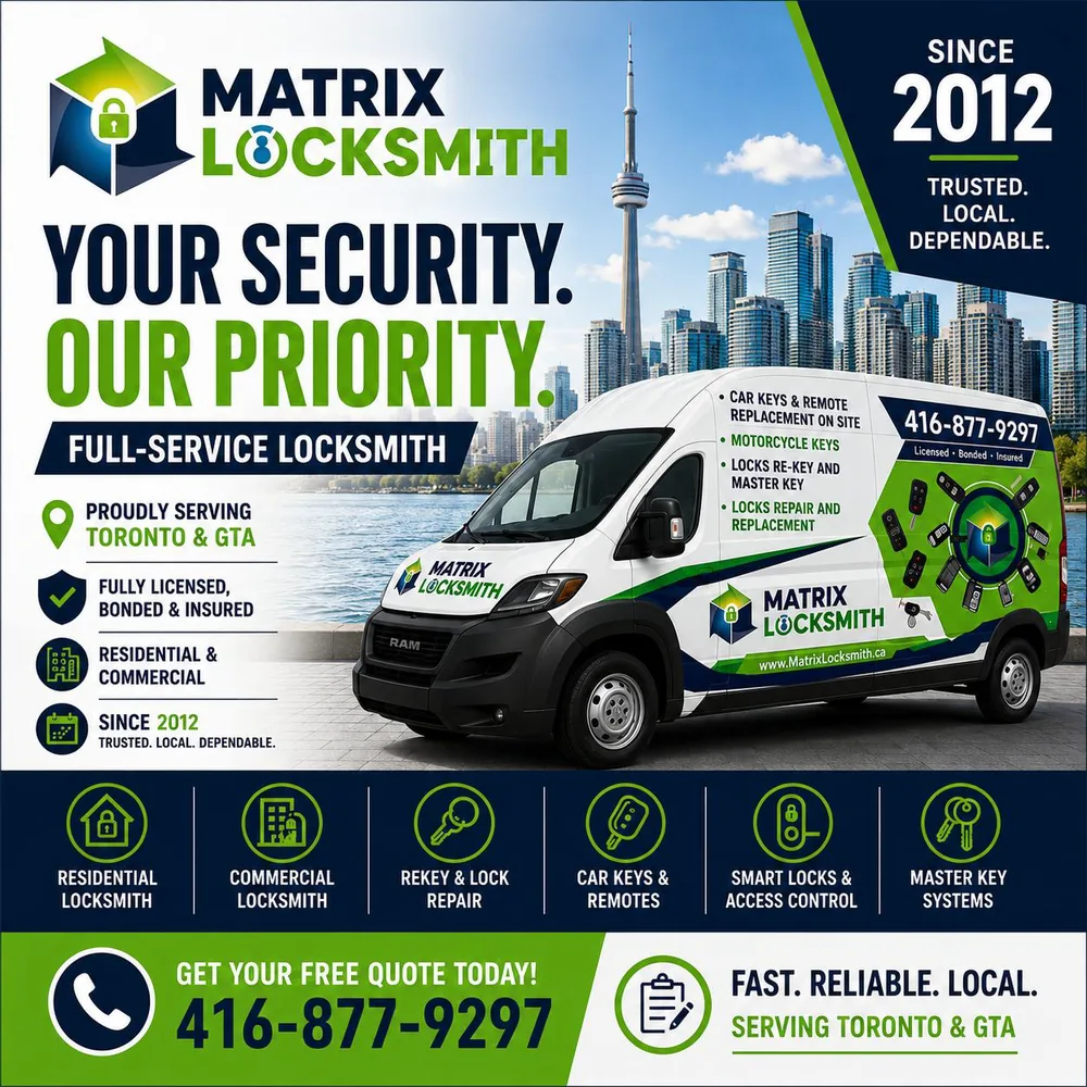 Matrix Locksmith full-service mobile locksmith van – residential, commercial, car keys and master key systems